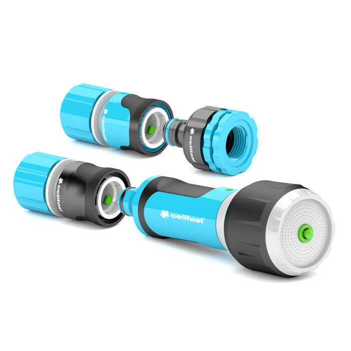 Bộ vòi tưới xoay nhiều chế độ Cellfast Ergo 21mm