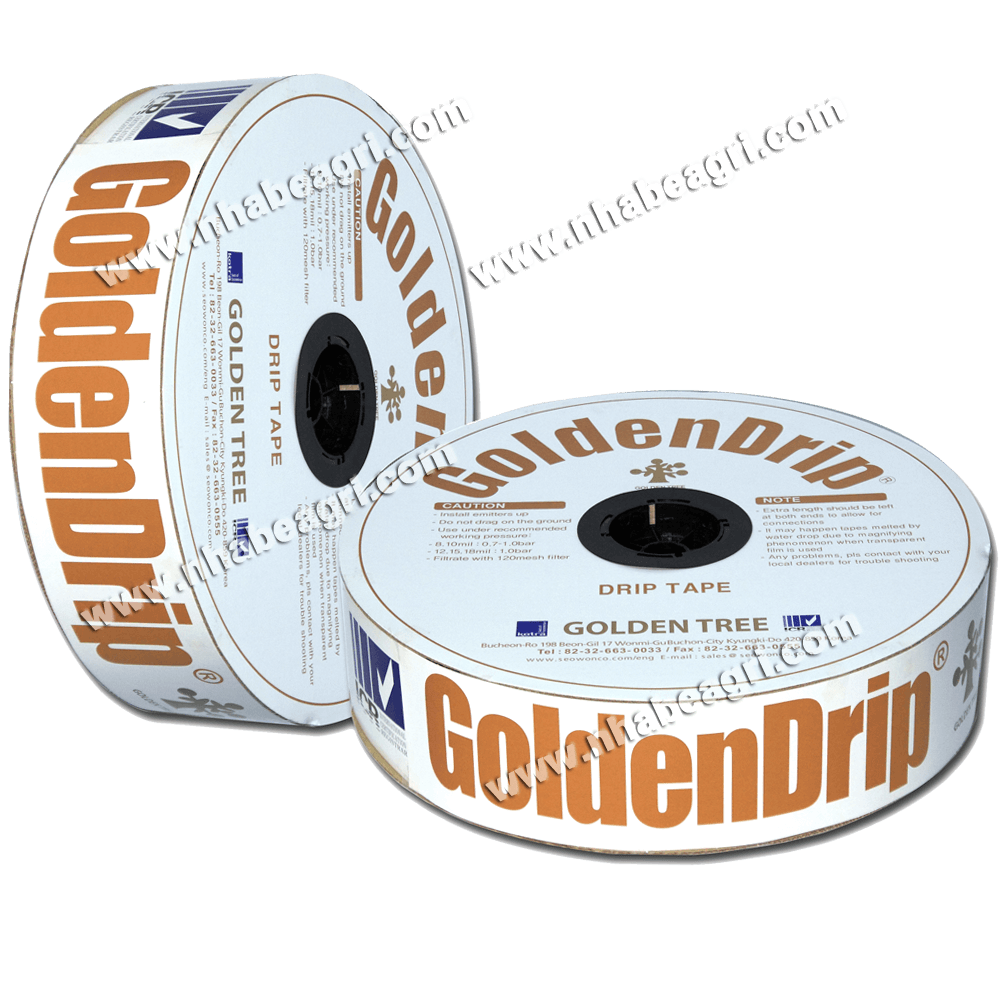 Dây Nhỏ Giọt Golden Drip, Dày 0.25mm, K/C Lỗ 40cm, 1000m/Cuộn