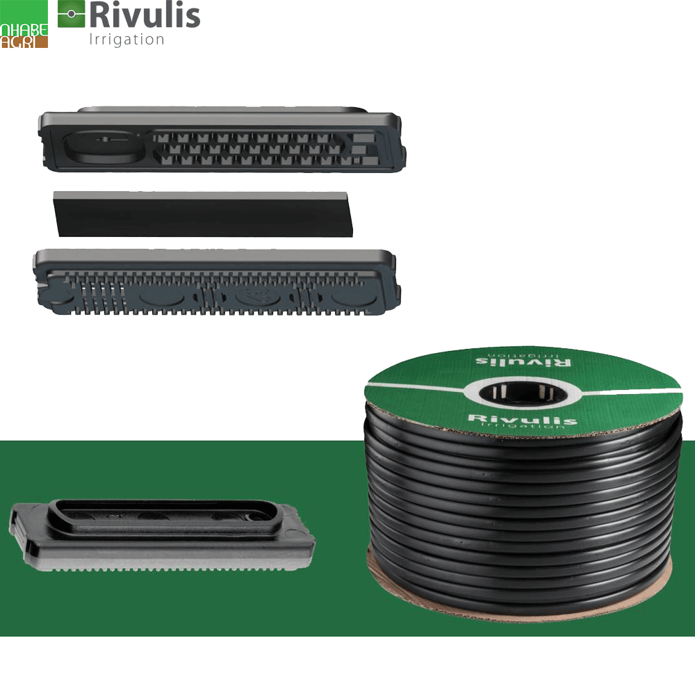 Dây tưới nhỏ giọt Rivulis D5000 16mm, dày 0.38mm, k/c 1m, 2l/h, 800m/cuộn (bù áp)